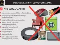 Czarny pojemnik na odpady zmieszane nie przyjmuje leków, elektroniki, baterii, mebli, opon, farb.