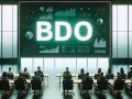 Sala konferencyjna z ekranem BDO i wykresami. Dyskusja o ustawie z dnia 14 grudnia 2012 r. o odpadach.