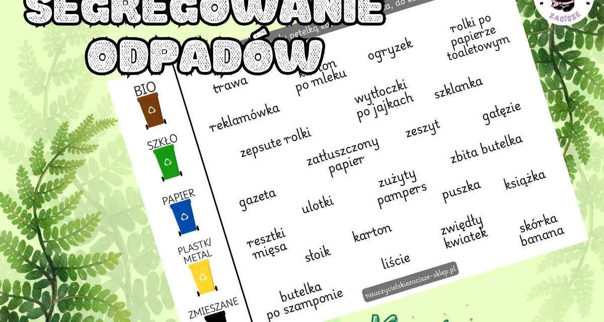 Darmowe karty pracy o recyklingu dla dzieci: Ucz ekologii przez zabawę!