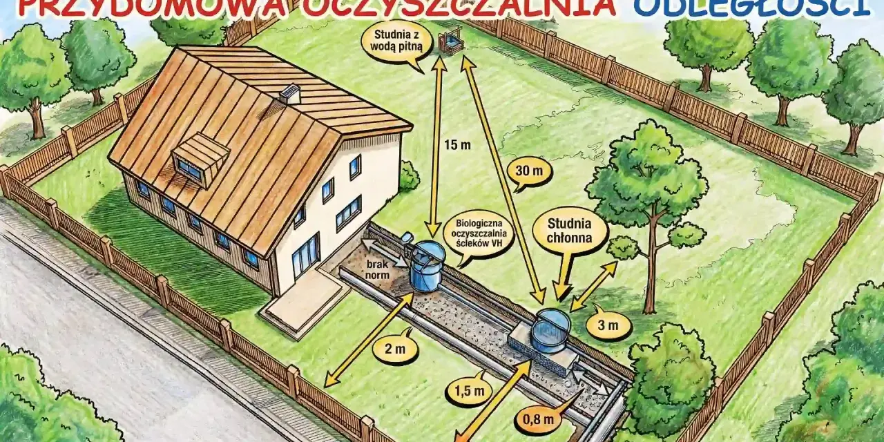Ile miejsca na przydomową oczyszczalnię? Wymiary, prawo i porady