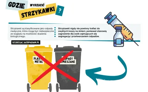 Gdzie wyrzucić zużyte strzykawki i igły? Nie do zwykłych koszy! To odpady medyczne, które stanowią zagrożenie.