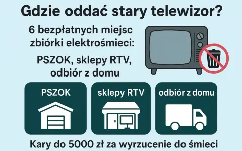 Gdzie oddać stary telewizor? 6 bezpłatnych miejsc: PSZOK, sklepy RTV, odbiór z domu. Nie wyrzucaj do śmieci!