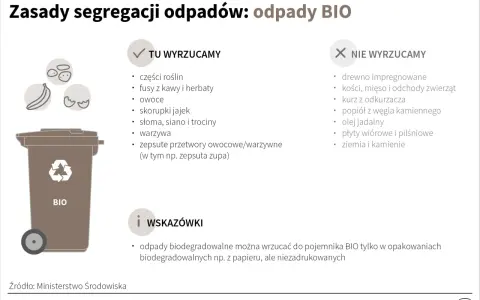 Gdzie wyrzucać torebki po herbacie? Do pojemnika BIO wrzucamy fusy z kawy i herbaty, owoce, warzywa i resztki roślin.
