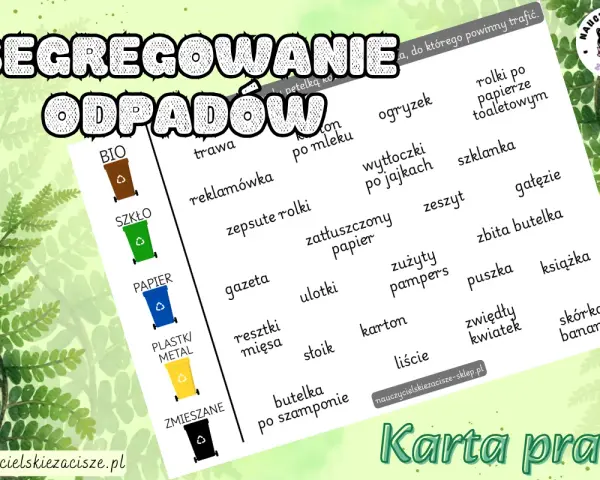 Darmowe karty pracy o recyklingu dla dzieci: Ucz ekologii przez zabawę!