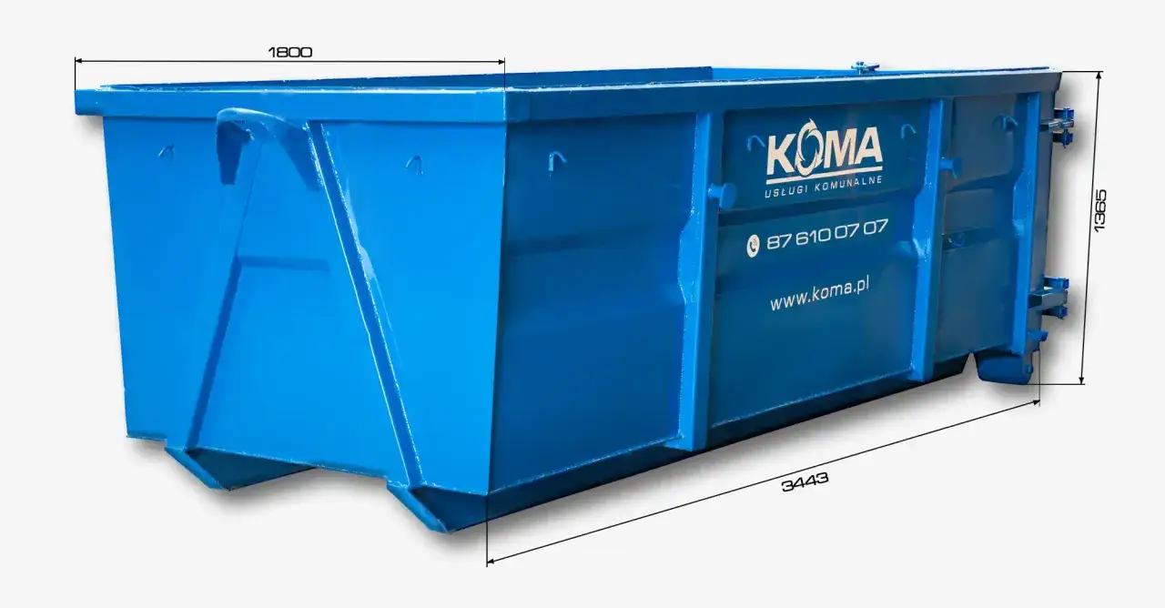 kontener na śmieci różne pojemności