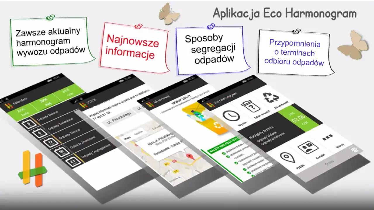 Aplikacja Eko-Przyszłość harmonogram wywozu Nowa Sól